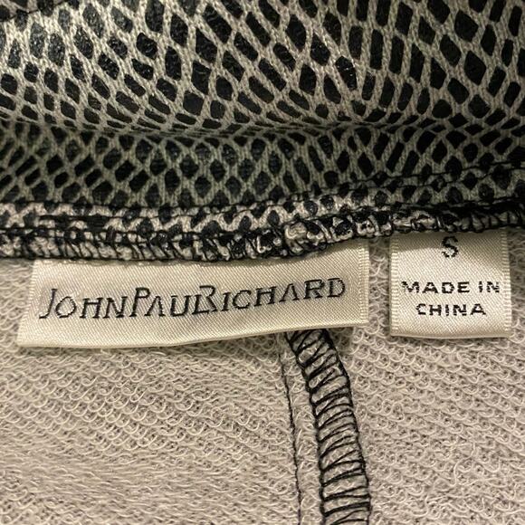 Ruched Shoulder Pads Vintage Faux Snake Skin full zip John Paul Richard Small - Picture 10 of 13